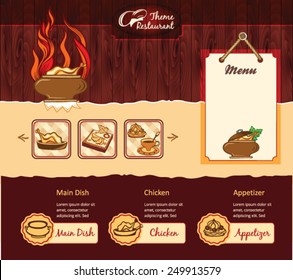 Restaurant retro template for web site