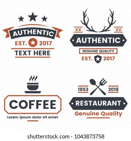 Restaurant Retro Vector Logo for banner, poster, flyer