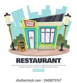 Restaurant Retro Vector Logo for banner, poster, flyer