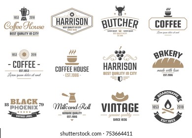 Restaurant Retro Vector Logo for banner, poster, flyer