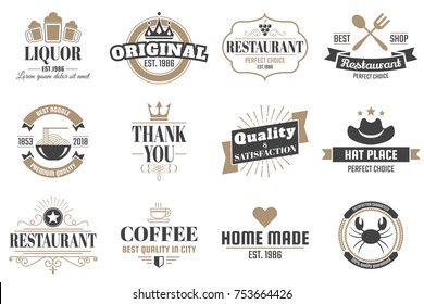Restaurant Retro Vector Logo for banner, poster, flyer