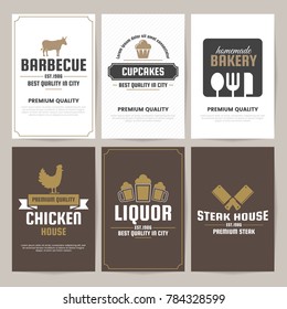 Restaurant Retro Vector Logo for banner, poster, flyer