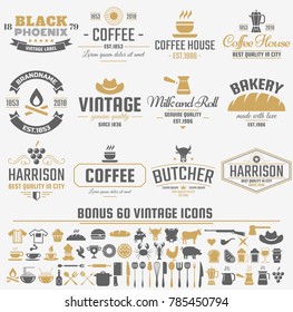Restaurant Retro Vector Logo for banner, poster, flyer