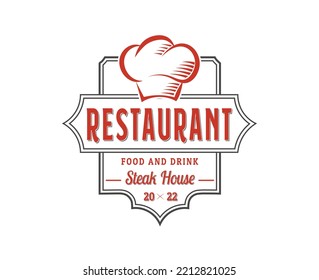 restaurant retro vintage logo design