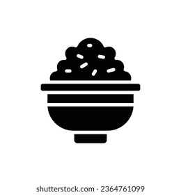 Restaurant Rice Filled Icon Vector Illustration