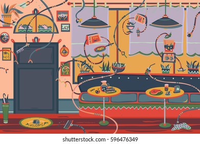 Restaurant with robots