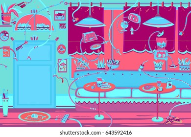 Restaurant with robots