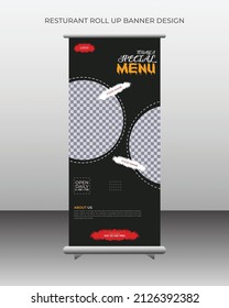 Restaurant Roll Up Banner Design