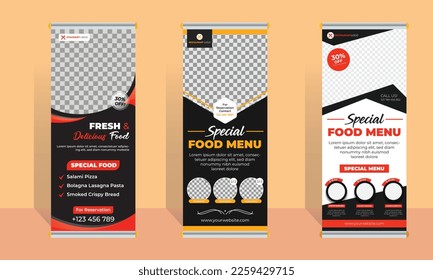 Restaurant Roll Up Banner Designs