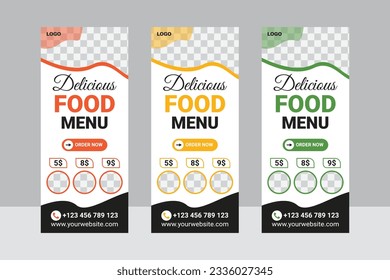 Restaurant Roll Up Banner .New Best Food Roll Up Banner Design 