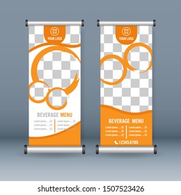 Restaurant roll up banner template