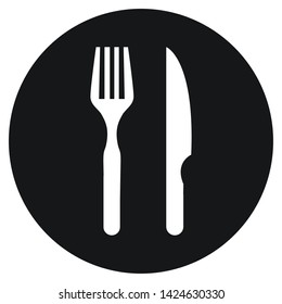 Restaurant rounded icon, vector and symbol