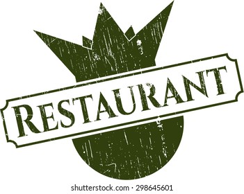 Restaurant rubber grunge seal