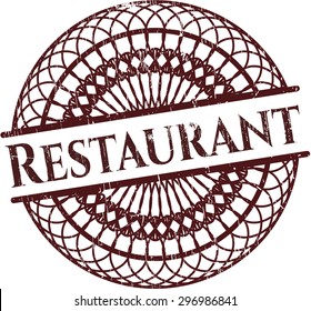 Restaurant rubber grunge stamp