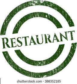 Restaurant rubber seal with grunge texture