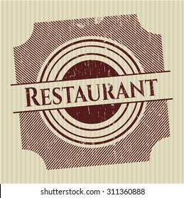Sello de goma del restaurante