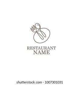 restaurant scoop and fork logo