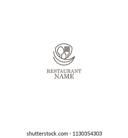 restaurant scoop and fork logo