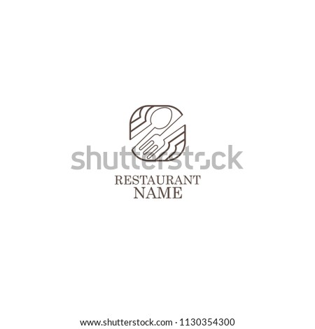 restaurant scoop and fork logo