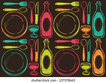 restaurant seamless background