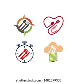 Restaurant Service Abstract Logo Template Symbol Icon 