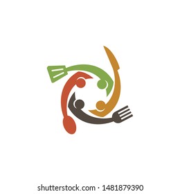 Restaurant Service Abstract Logo Template Symbol Icon 