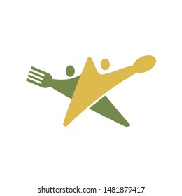 Restaurant Service Abstract Logo Template Symbol Icon 