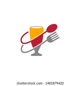 Restaurant Service Abstract Logo Template Symbol Icon 