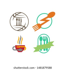 Restaurant Service Abstract Logo Template Symbol Icon 