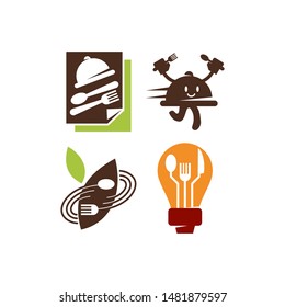 Restaurant Service Abstract Logo Template Symbol Icon 