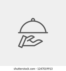 Restaurant service icon isolated on background. Tray symbol modern, simple, vector, icon for website design, mobile app, ui. Vector Illustration