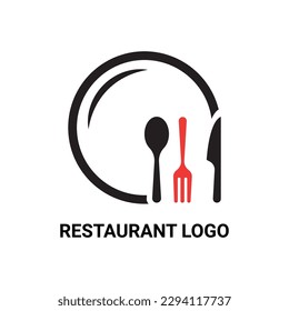 logotipo de servicio de restauración aislado en blanco. simple estilo de caricatura plana tendencia logotipo elemento de diseño gráfico aislado en blanco. concepto de servicio de nutrición o servicio de platos en el comedor o en el comedor