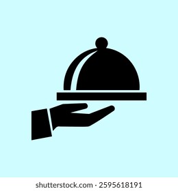 restaurant serving plates vectors illustration