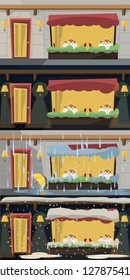 restaurant set vector illustration 