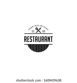Restaurant Shop Design Element in Vintage Style for Logotype
