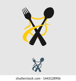 Restaurant Shop logo Design Element, Label, Badge and other design. Fork and spoon vector illustration