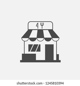 Restaurant shop vector icon