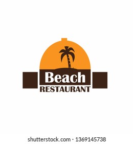 Restaurant side beach logo design