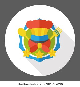 restaurant sign flat icon