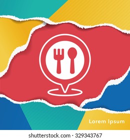 restaurant sign icon