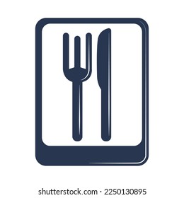 restaurant sign icon isolated flat