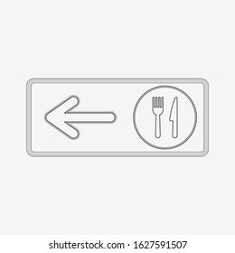 Restaurant sign icon line element. Vector illustration of restaurant sign icon line isolated on clean background for your web mobile app logo design.