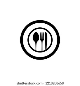 Restaurant sign with spoon, fork and knife