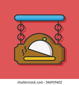 restaurant sign vector icon