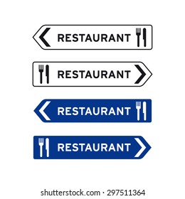 Restaurant sign vector set