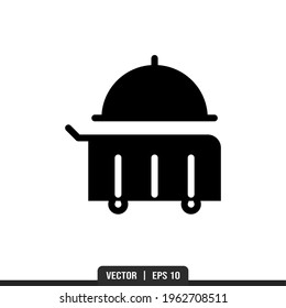Restaurant Silhouette icon vector, illustration logo template in trendy style. Suitable for many purposes.