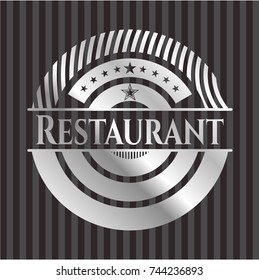 Restaurant silver badge or emblem
