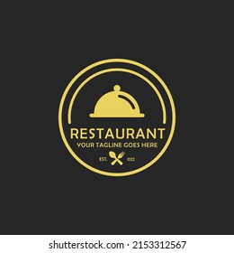 Restaurant simple flat logo design