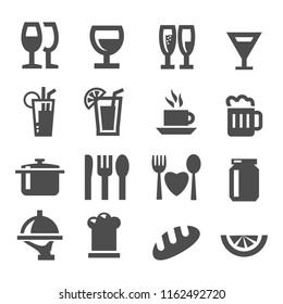 Restaurant simple icons