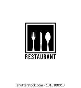 restaurant simple logo design vector in white background